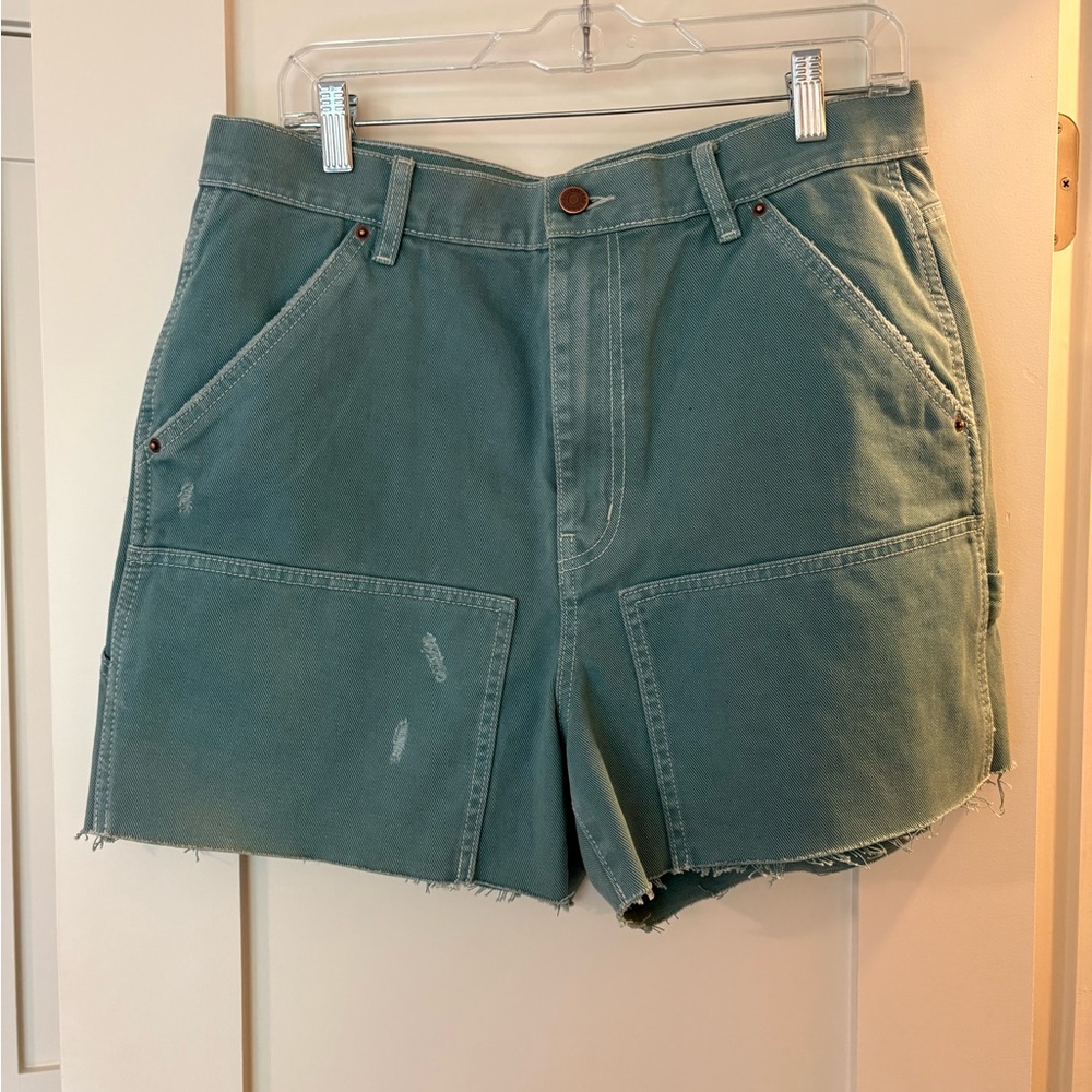 BDG Teal Cargo Shorts